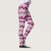 Schmetterlinge Burgundy Leggings (Rechts)