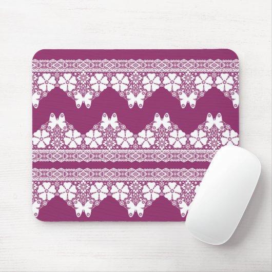 Schmetterlinge Burgundy Mousepad (Mit Mouse)