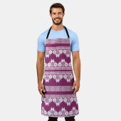 Schmetterlinge Burgundy Schürze (Getragen)