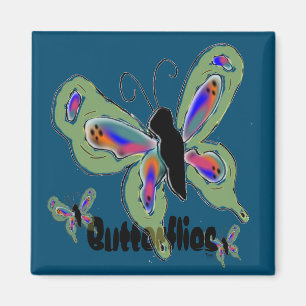 Schmetterlinge Butterfly Abstrakt Magnet