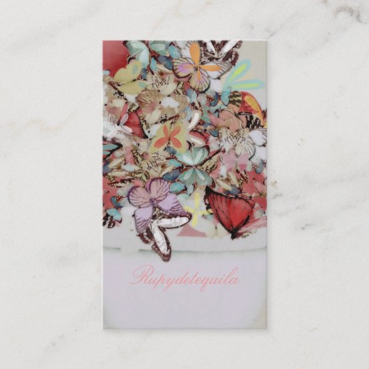 Schmetterlinge Butterfly Viktorianisch Visitenkarte (Vorderseite)