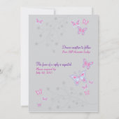 Schmetterlinge (Cool Chic) Einladung (Rückseite)