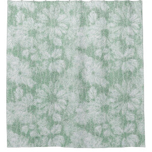 Schmetterlinge Daisy Textured in Soft Minze Green Duschvorhang