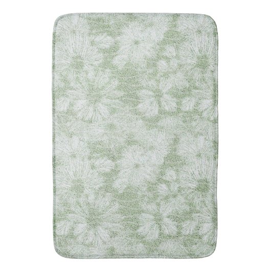 Schmetterlinge Daisy Textured Pattern in Lime Gree Badematte (Vorderseite Vertikal)