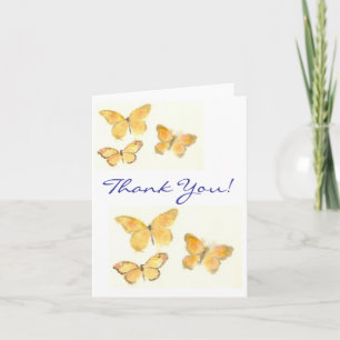 Schmetterlinge 'Danke' Notecard Dankeskarte