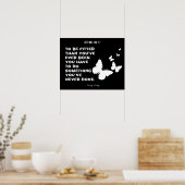 Schmetterlinge der Fitness Motivation: Schwarz-wei Poster (Küche)