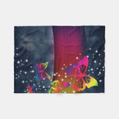 Schmetterlinge der Regenbogen-n Fleecedecke (Vorderseite (Horizontal))