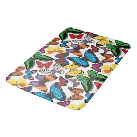 Schmetterlinge der Welt Badematte (Schrägansicht)