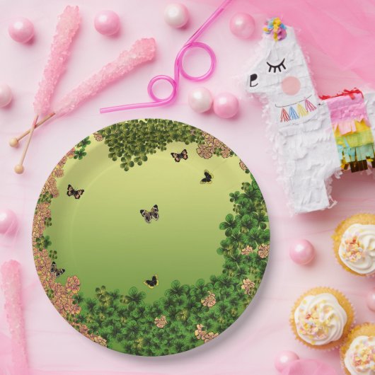 Schmetterlinge des Morgens Pappteller (Party)