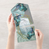 Schmetterlinge des Paradieses All In One Einladung (Abreißen)