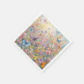Schmetterlinge des Paradieses – Eine farbenfrohe W Serviette (Ecke)