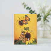 Schmetterlinge des Sommers 1 Postkarte (Stehend Vorderseite)