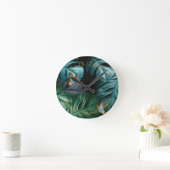 Schmetterlinge des tropischen Paradieses in der Bl Runde Wanduhr (Zuhause)