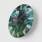 Schmetterlinge des tropischen Paradieses in der Bl Runde Wanduhr (Winkel)