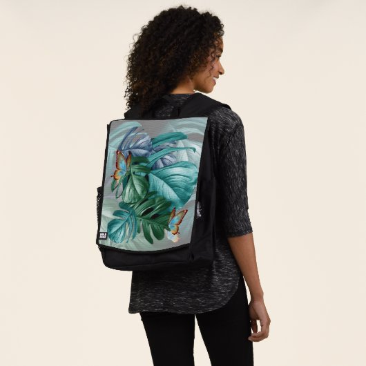 Schmetterlinge des tropischen tropischen türkisfar rucksack (Ausgewaschen)