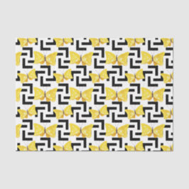 Schmetterlinge (Design 34 Gelb/Orange Serie) Seidenpapier