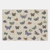 Schmetterlinge, die Papierfolien umhüllen Geschenkpapier Set (Vorderseite 3)