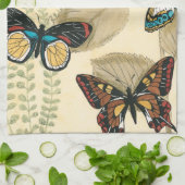 Schmetterlinge, die über Blätter gleiten Küchentuch (Gefaltet)