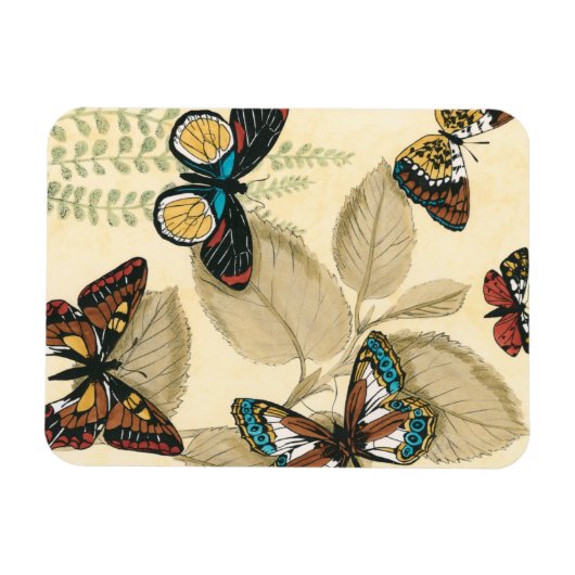 Schmetterlinge, die über Blätter gleiten Magnet (Horizontal)