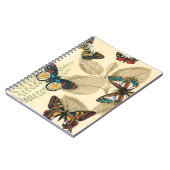 Schmetterlinge, die über Blätter gleiten Notizblock (Linke Seite)