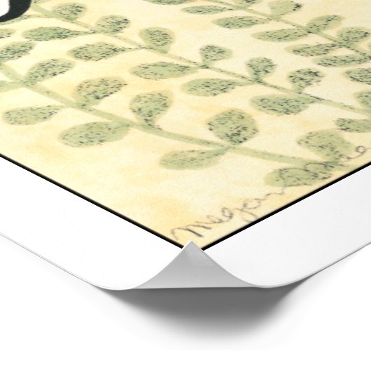 Schmetterlinge, die über Blätter gleiten Poster (Ecke)