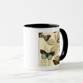 Schmetterlinge, die über Blätter gleiten Tasse (VorderseiteRechts)