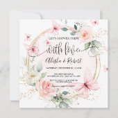 Schmetterlinge duschen wir sie mit Liebe Paaren Einladung (Vorderseite)