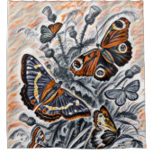 Schmetterlinge Duschvorhang (Vorderseite)