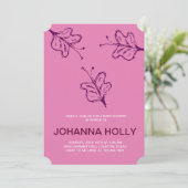 Schmetterlinge Einladung (Stehend Vorderseite)