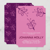 Schmetterlinge Einladung (Vorne/Hinten)