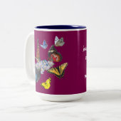Schmetterlinge Entüchterungssymbol Slogan2 Tasse (Vorderseite Links)