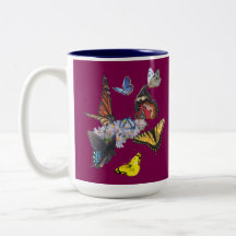 Schmetterlinge Entüchterungssymbol Slogan2 Tasse