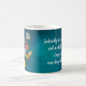 Schmetterlinge Entüchterungssymbol Slogan Tasse (Mittel)