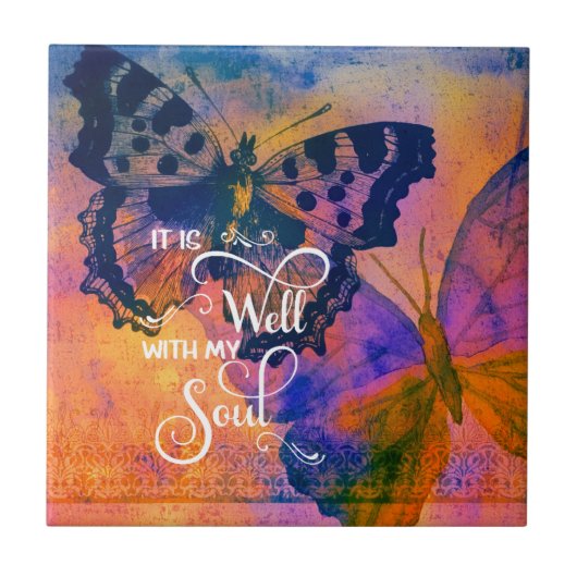 Schmetterlinge Es ist gut Fliese (Vorderseite)