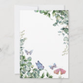 Schmetterlinge | Eukalyptus-Brautparty Einladung (Rückseite)