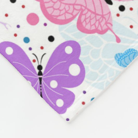 Schmetterlinge Fleecedecke (Ecke)