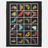 Schmetterlinge Fleecedecke (Vorderseite)