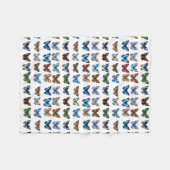 Schmetterlinge Fleecedecke (Vorderseite (Horizontal))