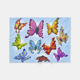 Schmetterlinge Fleecedecke