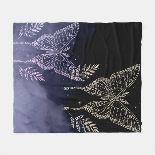 Schmetterlinge Fleecedecke (Vorderseite (Horizontal))