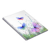 Schmetterlinge fliegen im Nature-Notebook-Frühling Notizblock (Rechte Seite)