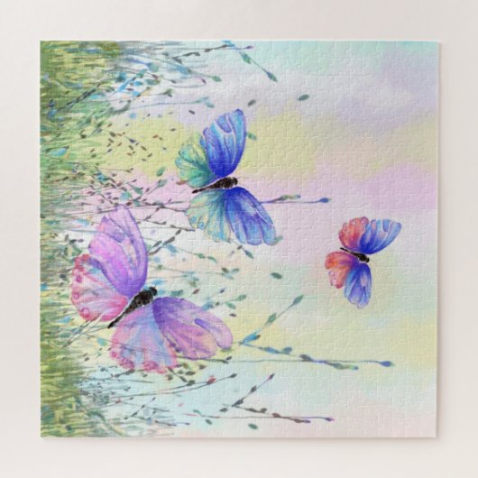 Schmetterlinge fliegen in der Natur Jigsaw Puzzle (Horizontal)