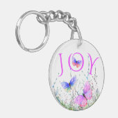 Schmetterlinge fliegen in Natur Schlüsselanhänger  (Vorderseite links)