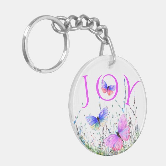 Schmetterlinge fliegen in Natur Schlüsselanhänger  (Vorderseite links)