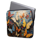 Schmetterlinge fliegen unter lebendigen Naturgemäl Laptopschutzhülle (Vorderseite Links)