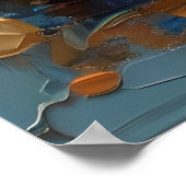 Schmetterlinge fliegen unter lebendigen Naturgemäl Poster (Ecke)