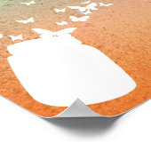 Schmetterlinge fliegen zur Sonne Poster (Ecke)