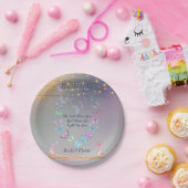 Schmetterlinge Form Heart Pastellfarben Pappteller (Party)