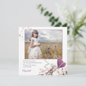 Schmetterlinge, Foto Dankeskarte (Stehend Vorderseite)