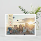 Schmetterlinge Foto Weihnachtskarte Einladung (Stehend Vorderseite)